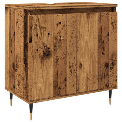Berkfield Industrial Bathroom Cabinet Old Wood 58X33X60 Cm Engineered Wood - image 1