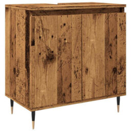 Berkfield Industrial Bathroom Cabinet Old Wood 58X33X60 Cm Engineered Wood - thumbnail 1