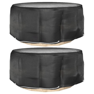 Walplus Outdoor Garden Furniture Covers 2 Pcs 10 Eyelets 260X90 Cm Round - image 1