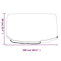 Walplus Outdoor Garden Furniture Covers 2 Pcs 10 Eyelets 260X90 Cm Round - thumbnail 7