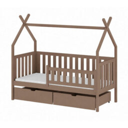 Arte Simba Milk Chocolate 90 X 190Cm Single Bed With Removable Guardrail And 2 Drawers - Foam/bonnell Mattress Included - thumbnail 1