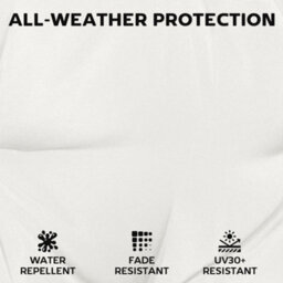 Outsunny 2Pcs Garden Chair Cushions, Waterproof Seat Pads, Cream White - thumbnail 5