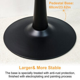 Fativo102Cm Round Bar Table Sintered Stone Top Pedestal Base Pub Bistro Cocktail Table For Home & Cafe - thumbnail 6