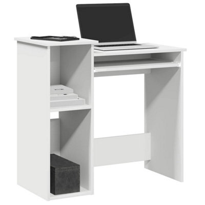 Berkfield Desk With Shelves White 84X40X78 Cm Engineered Wood - image 1