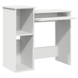 Berkfield Desk With Shelves White 84X40X78 Cm Engineered Wood - thumbnail 4