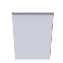 Turin 2 Drawer Bedside Cabinet In Kashmir Gloss & White (Ready Assembled) - thumbnail 2