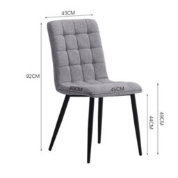 Thehotsale 4Pcs Tufted Modern Armless Dining Chairs With Metal Legs - thumbnail 6