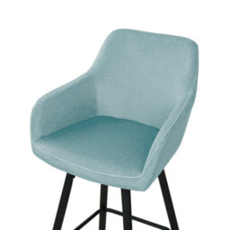 Beliani Set Of 2 Bar Chairs Casmalia Velvet Light Blue - thumbnail 7