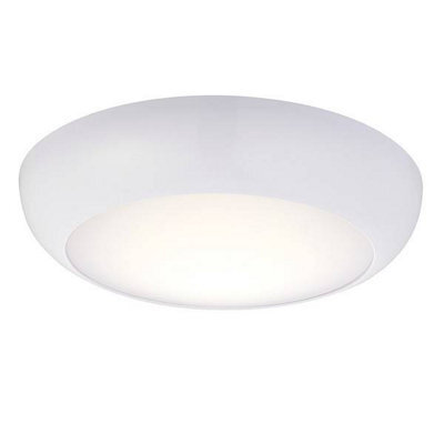 Luminosa Lighting Luminosa Forca Integrated Led Outdoor Flush Light Gloss White, Opal Ip65 - image 1