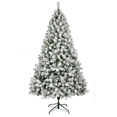 Flocked Woodcote Spruce Artificial Christmas Tree With Artificial Snow-1.8M Tall - image 1