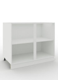Jd Greta Adjustable Legs Kitchen Base Unit 1000mm Storage Cabinet - White Matt (No Doors)