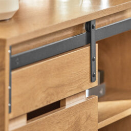 Sobuy Fsb65-N,storage Cabinet Sideboard Cupboard Hallway Shoe Cabinet Wood Veneer,w80Xd35Xh89 - thumbnail 7
