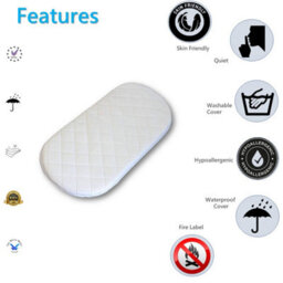 TheWhiteWater Limited Moses Basket Mattresses Baby Toddler Mosses Pram Mattress Moses Mattress 70 X 29 X 3.5 Cm - thumbnail 7