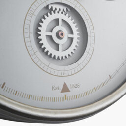 Pacific Lifestyle White And Silver Metal Working Cog Wall Clock - thumbnail 6