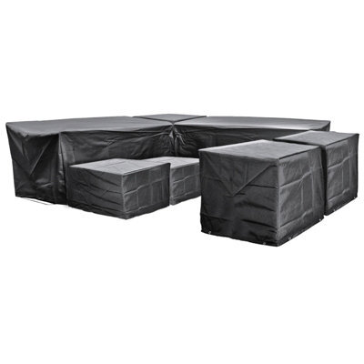 Cozy Bay Ezbreathe Malta 9 Seat Furniture Set Cover In Black - image 1