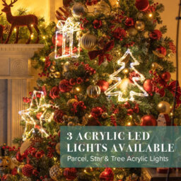 The Christmas Workshop Acrylic Led Christmas Star Light - Mixed Led Christmas Decorations - 6 Hour Timer - Battery Operated - thumbnail 8