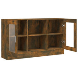 Vidaxl Vitrine Cabinet Smoked Oak 120X30.5X70 Cm Engineered Wood - thumbnail 5