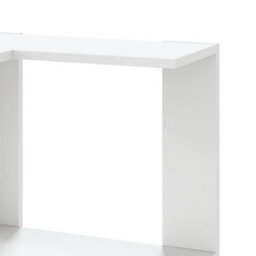 Berkfield Corner Bookcase 5-Tier White 50X50X179 Cm Engineered Wood - thumbnail 7