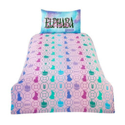 Wicked: For Good Elphaba And Glinda Duvet Set Blue/green/pink (Single) - thumbnail 2