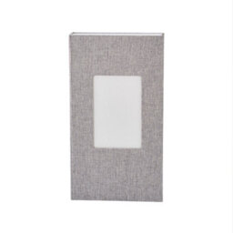 Living And Home 300 Pocket Photo Album Grey Linen Hardcover Window Design Memory Storage Book - thumbnail 4