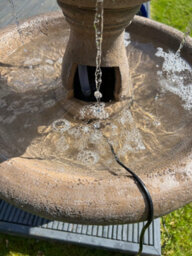 All Pond Solutions Antique Stone Effect Classic Grey 3 Tier Fountain Water Feature - thumbnail 4