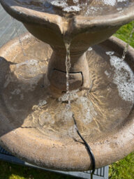 All Pond Solutions Antique Stone Effect Classic Grey 3 Tier Fountain Water Feature - thumbnail 3