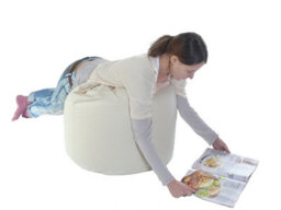 Bean Lazy Cotton Twill Natural Bean Bag Large Size - thumbnail 2