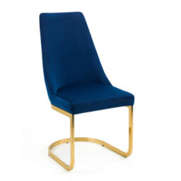 Oakham Westbridge Elegant Blue Cantilever Dining Chairs - Set Of 2 - thumbnail 2