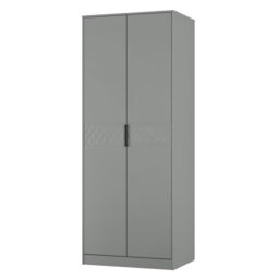 Anzio Ready Assembled Modern Matt Dusk Grey Tall Double Wardrobe (H)1956mm (W)766mm (D)530mm - thumbnail 3