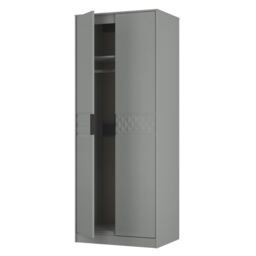 Anzio Ready Assembled Modern Matt Dusk Grey Tall Double Wardrobe (H)1956mm (W)766mm (D)530mm - thumbnail 5
