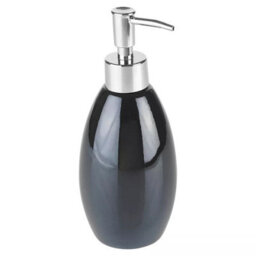 Urbn-Living Black - Ridder Shiny Ceramic Bathroom - Soap Dispenser - thumbnail 2