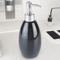Urbn-Living Black - Ridder Shiny Ceramic Bathroom - Soap Dispenser - thumbnail 3