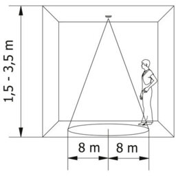 CGC Lighting Cgc Recessed Ceiling Microwave Motion Sensor White Ip20 Adjustable Detection Angle - thumbnail 2