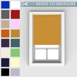 Caecus Blinds Made To Measure Blackout Roller Blind Ochre 210Cm - thumbnail 1