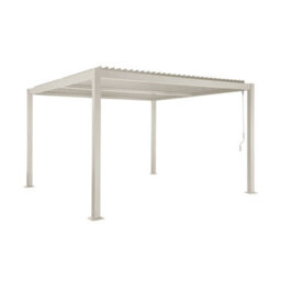 Sweeek - Louvered Pergola Aluminium And Steel 3.6 X 3.6M Beige - Palace - thumbnail 2