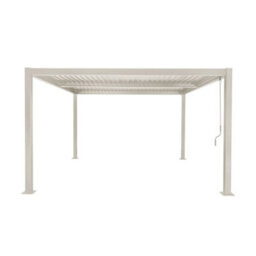 Sweeek - Louvered Pergola Aluminium And Steel 3.6 X 3.6M Beige - Palace - thumbnail 6