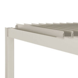Sweeek - Louvered Pergola Aluminium And Steel 3.6 X 3.6M Beige - Palace - thumbnail 7