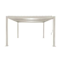 Sweeek - Louvered Pergola Aluminium And Steel 3.6 X 3.6M Beige - Palace - thumbnail 4