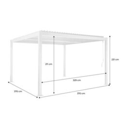 Sweeek - Louvered Pergola Aluminium And Steel 3.6 X 3.6M Beige - Palace - thumbnail 5