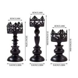 Halloween Candle Holders Set Of 3 Spooky - thumbnail 2