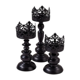 Halloween Candle Holders Set Of 3 Spooky - thumbnail 1
