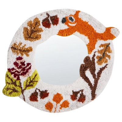Beliani Wall Mirror Boriti 51 Cm 40 Cm Cotton White - image 1