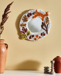 Beliani Wall Mirror Boriti 51 Cm 40 Cm Cotton White - thumbnail 2