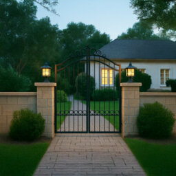 Happy Homewares Classic Matte Black Die-Cast Aluminium Metal Exterior Lantern Bollard Fitting - thumbnail 7