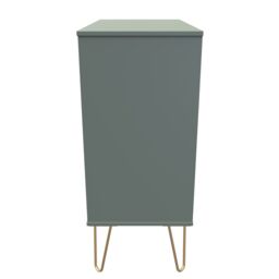 Linear Ready Assembled Matt Green No Effect 4 Drawer Wide Chest (H)885mm (W)765mm (D)415mm - thumbnail 6