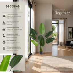 Tectake Artificial Bird Of Paradise Tree Tropic, Lifelike 120 Cm - thumbnail 2
