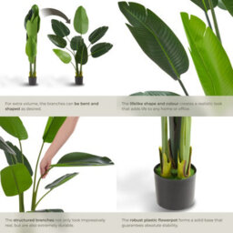 Tectake Artificial Bird Of Paradise Tree Tropic, Lifelike 120 Cm - thumbnail 4