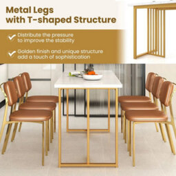 Dining Table  160Cm Rectangular Kitchen Table Contemporary - thumbnail 5