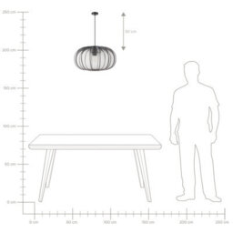 Wyld and Coco Lumina Hanging Pendant Lamp Black Nylon Shade Modern Minimalist Dining And Living Light - thumbnail 8