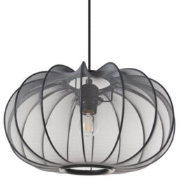 Wyld and Coco Lumina Hanging Pendant Lamp Black Nylon Shade Modern Minimalist Dining And Living Light - thumbnail 5